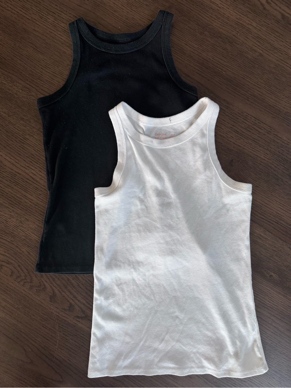 Cat & Jack XL (14)  Ribbed Tank Top 2-Pack — Black & White